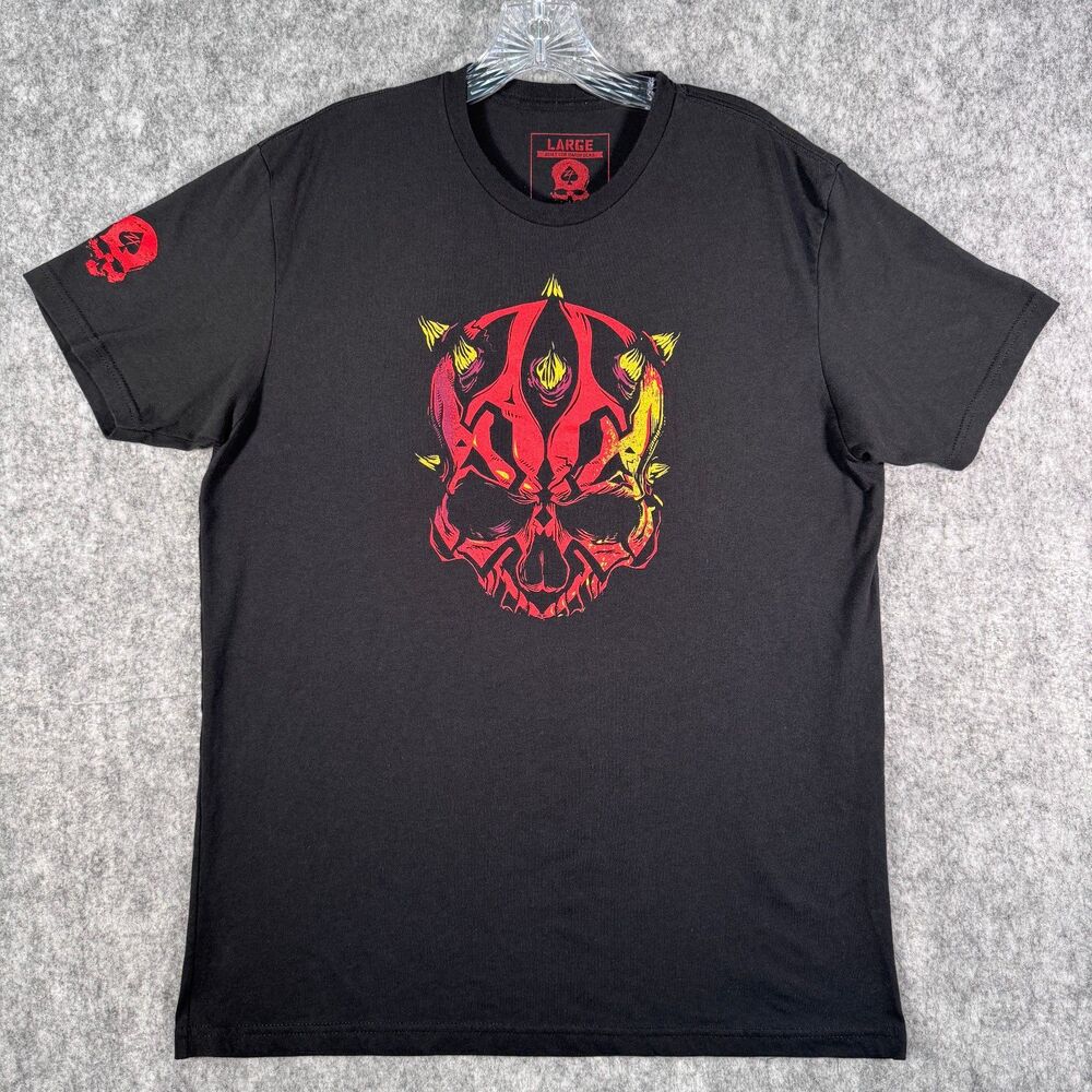 Zero Foxtrot T-Shirt Men Large Black Skull Darth Maul Star Wars - Picture 2 of 7